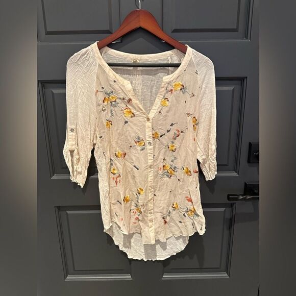 90s vintage floral embroidered top - Picture 1 of 9